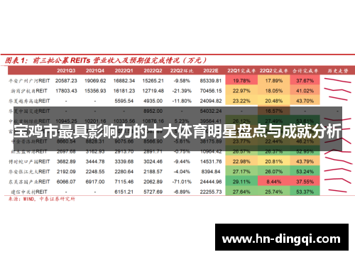 宝鸡市最具影响力的十大体育明星盘点与成就分析